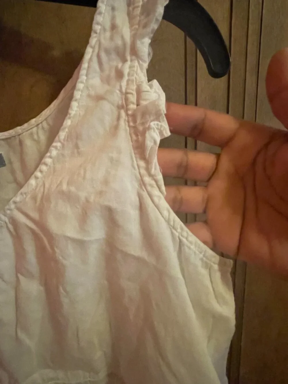 Beautiful White Delia's All Cotton Frilly Summer Baby Doll Style Top!! Women's L - Picture 6 of 16